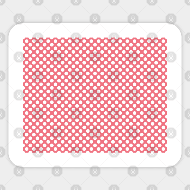 Polka Dot Collection - Red and White Pattern Sticker by Missing.In.Art